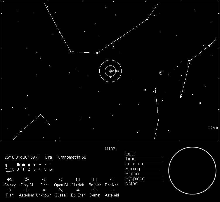 M102 Telrad Finder Chart