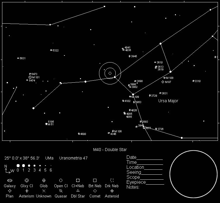 M40 Telrad Finder Chart