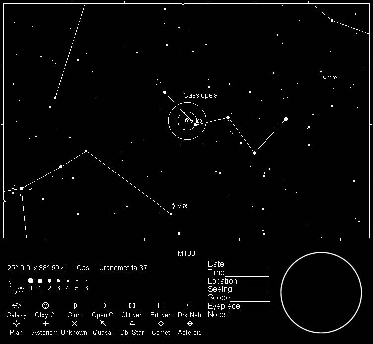 M103 Telrad Finder Chart